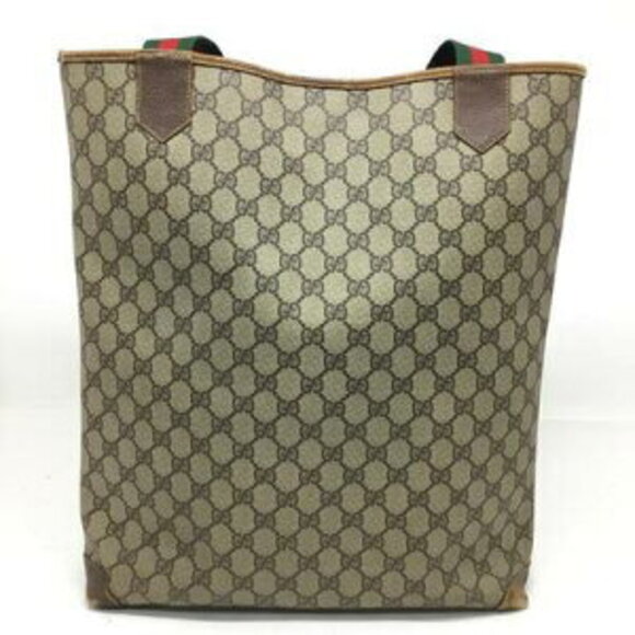 Gucci Tote Bag Sherry Line Beige Brown no - Picture 3 of 8